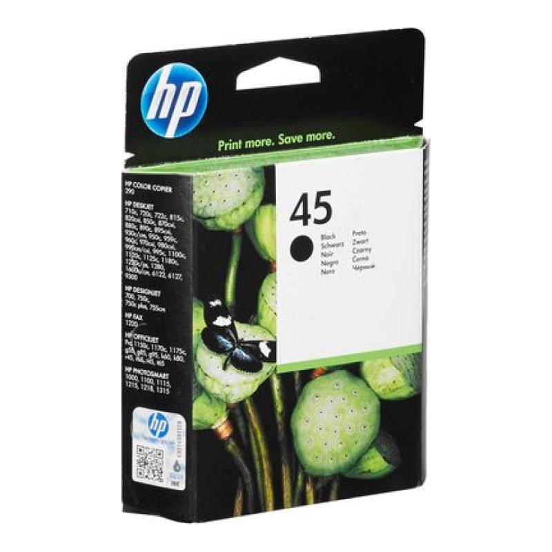 HP 45 Büyük 51645AE Siyah Mürekkep Kartuşu