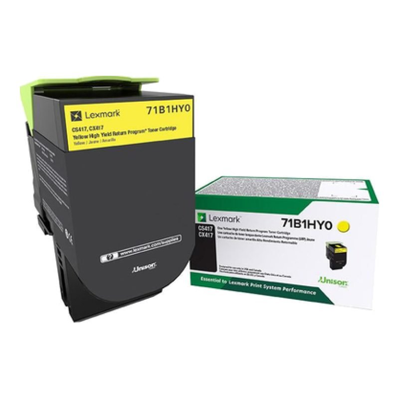 Lexmark 71B1HY0 Sarı Toner