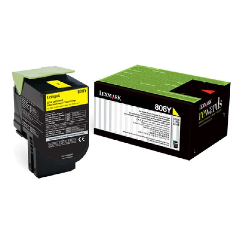 Lexmark 80C80Y0 Sarı Toner