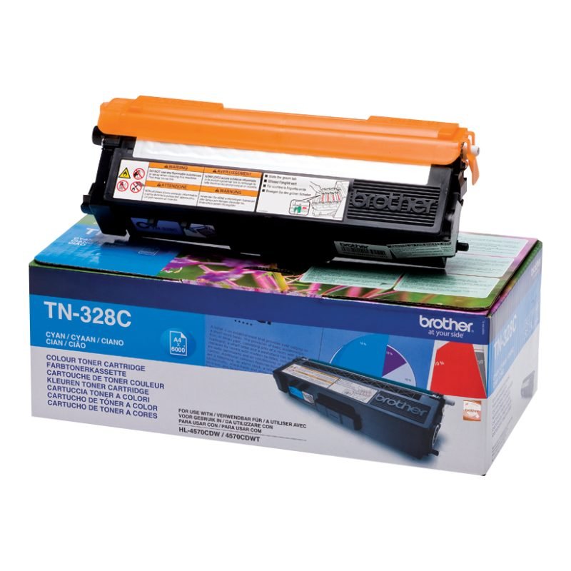 Brother TN-328C Mavi Toner