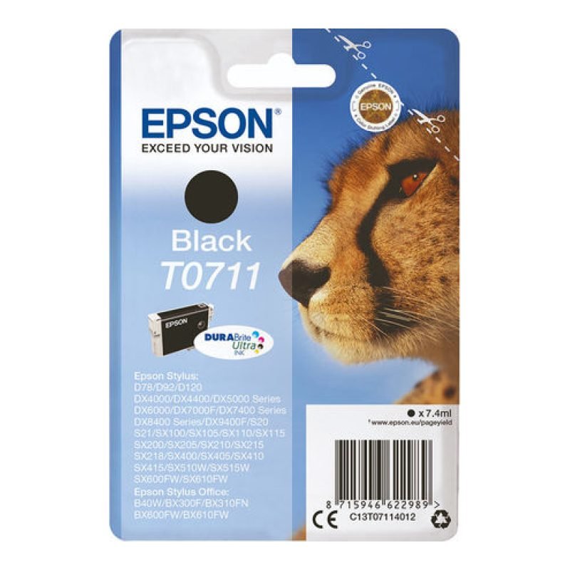 Epson T0711 C13T07114021 Siyah Mürekkep Kartuşu