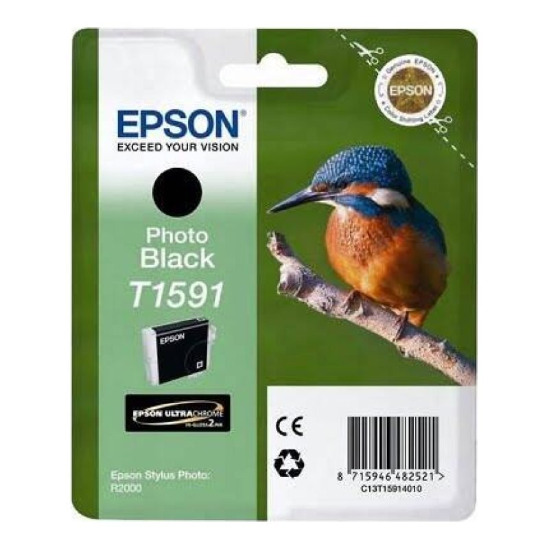 Epson T1591 C13T15914010 Siyah Mürekkep Kartuşu