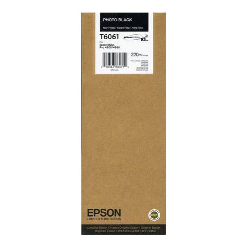 Epson T606100 C13T606100 Siyah Mürekkep Kartuşu