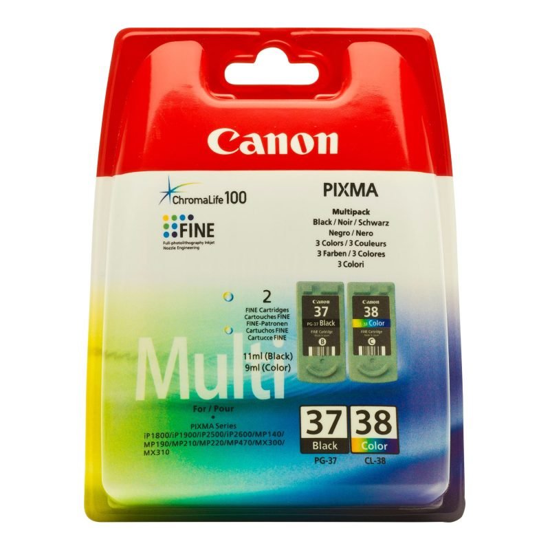 Canon PG-37/CL-38 2145B009 Üç Renkli Mürekkep Kartuşu