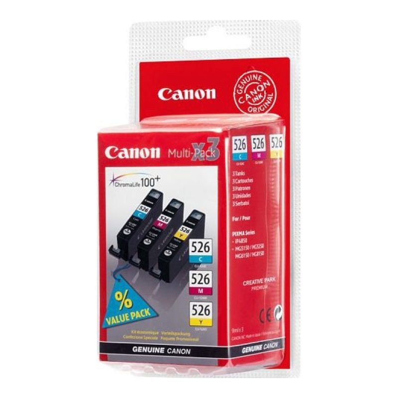 Canon CLI-526 4541B006 Üç Renkli Mürekkep Kartuşu