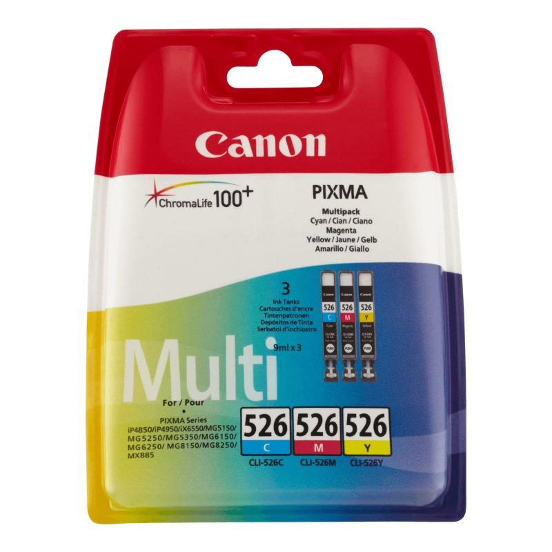 Canon CLI-526 C/M/Y 4541B012 Üç Renkli Mürekkep Kartuşu