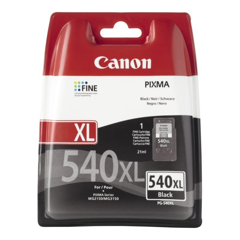 Canon PG-540 w/sec 5222B004 Siyah Yüksek Kapasiteli Mürekkep Kartuşu