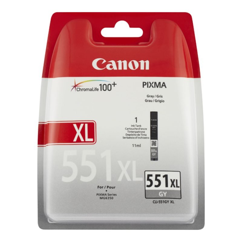 Canon CLI-551XL GY w/sec 6447B004 Gri Yüksek Kapasiteli Mürekkep Kartuşu