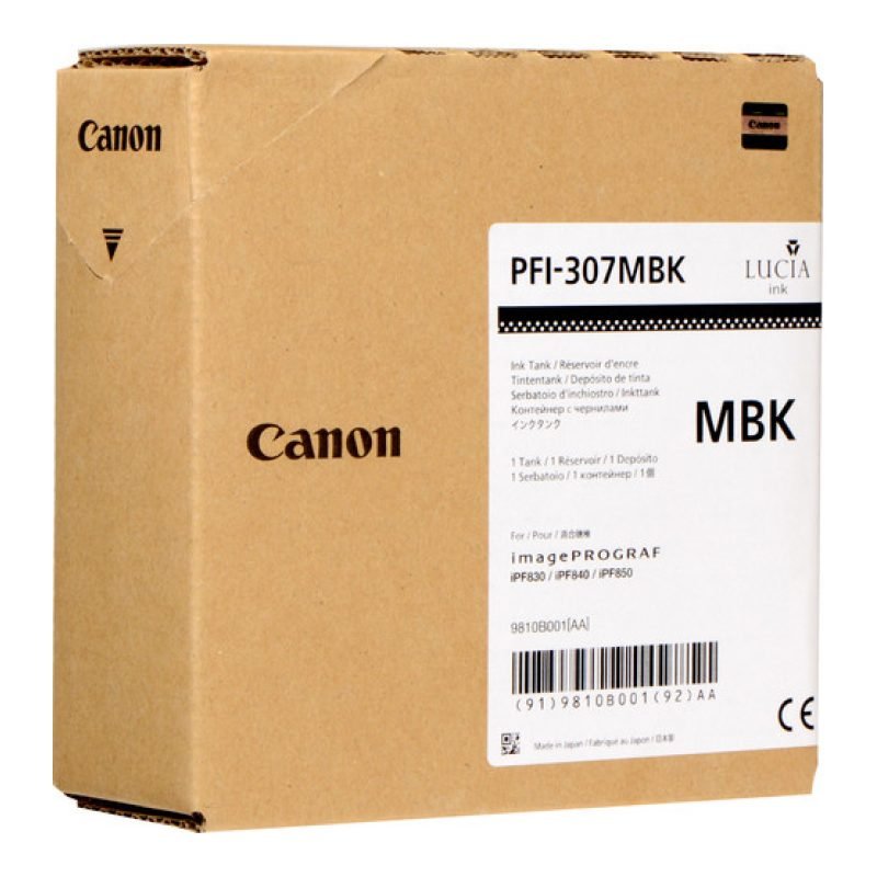 Canon PFI-307MBK 9810B001 Siyah Mürekkep Kartuşu