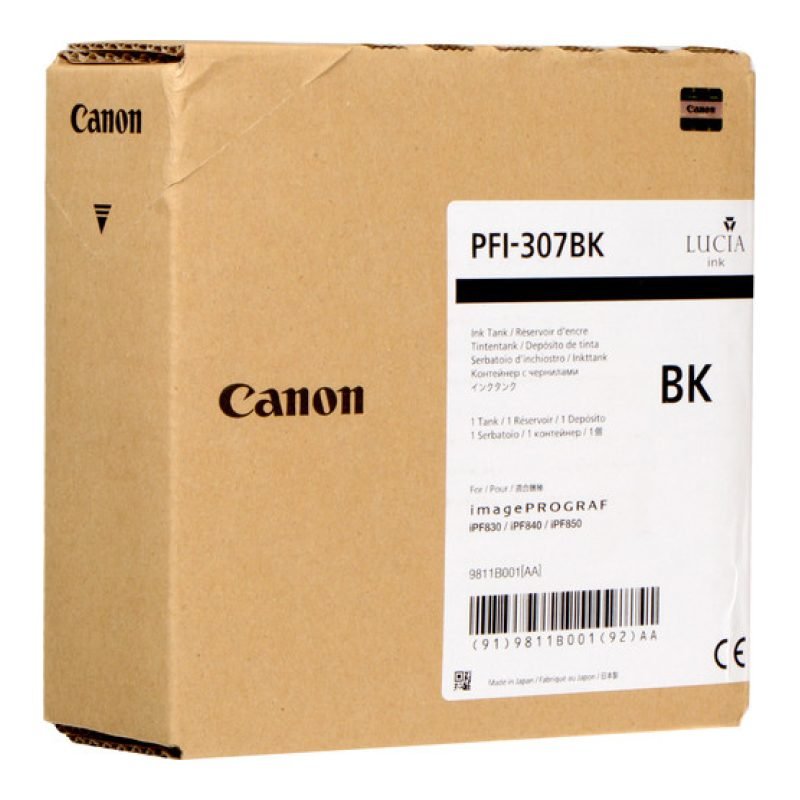 Canon PFI-307BK 9811B001 Siyah Mürekkep Kartuşu