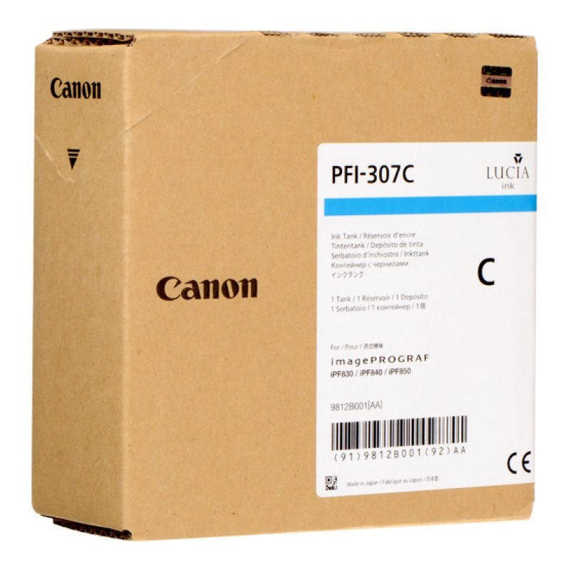Canon PFI-307C 9812B001 Mavi Mürekkep Kartuşu