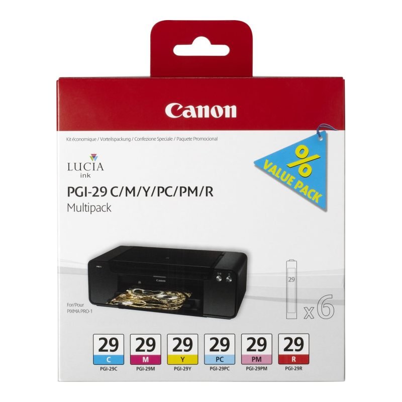 Canon PGI-29 C/M/Y/PC/PM/R Üç Renkli Mürekkep Kartuşu