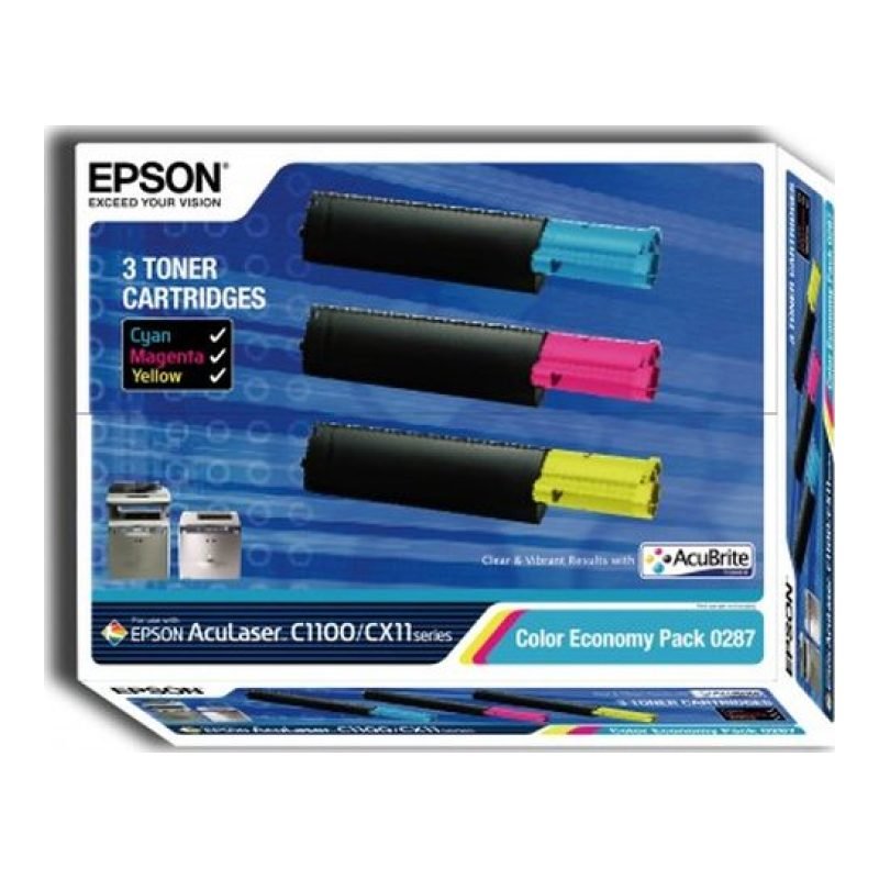 Epson Ekonomik paket S050287 C13S050287 Üç Renkli Toner — görsel 3