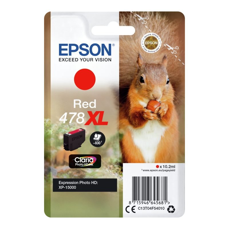 Epson 478XL C13T04F54020 Kırmızı Mürekkep Kartuşu