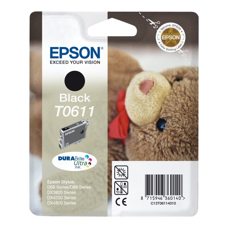 Epson T0611 C13T06114010 Siyah Mürekkep Kartuşu