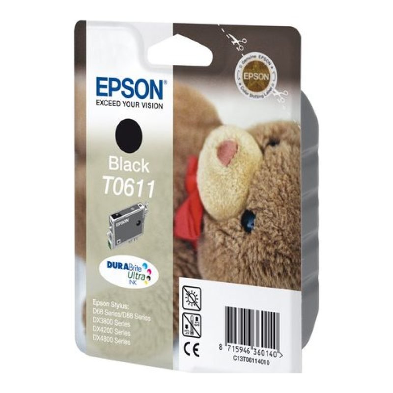 Epson T0611 C13T06114010 Siyah Mürekkep Kartuşu — görsel 2