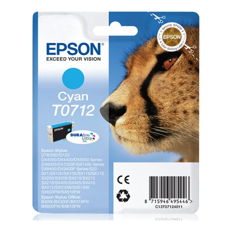 Epson T0712 C13T07124020 Mavi Mürekkep Kartuşu
