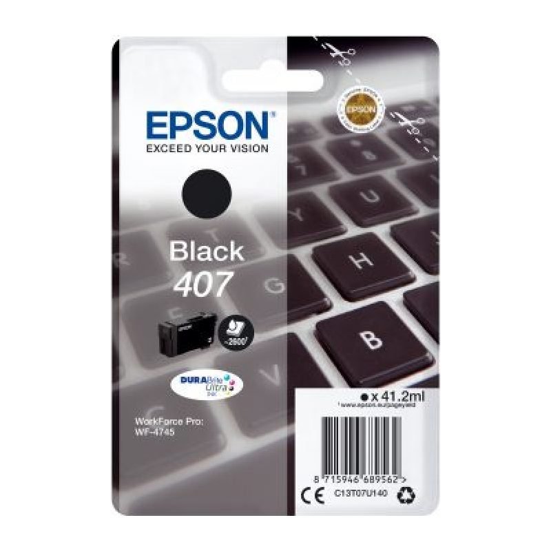 Epson WF-4745 C13T07U140 Siyah Mürekkep Kartuşu