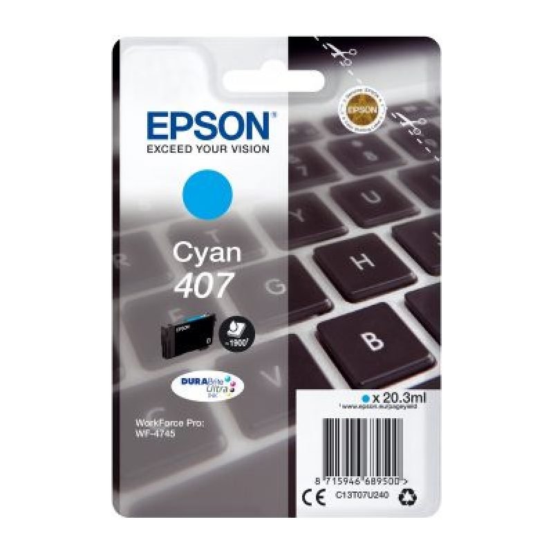 Epson WF-4745 C13T07U240 Mavi Yüksek Kapasiteli Mürekkep Kartuşu