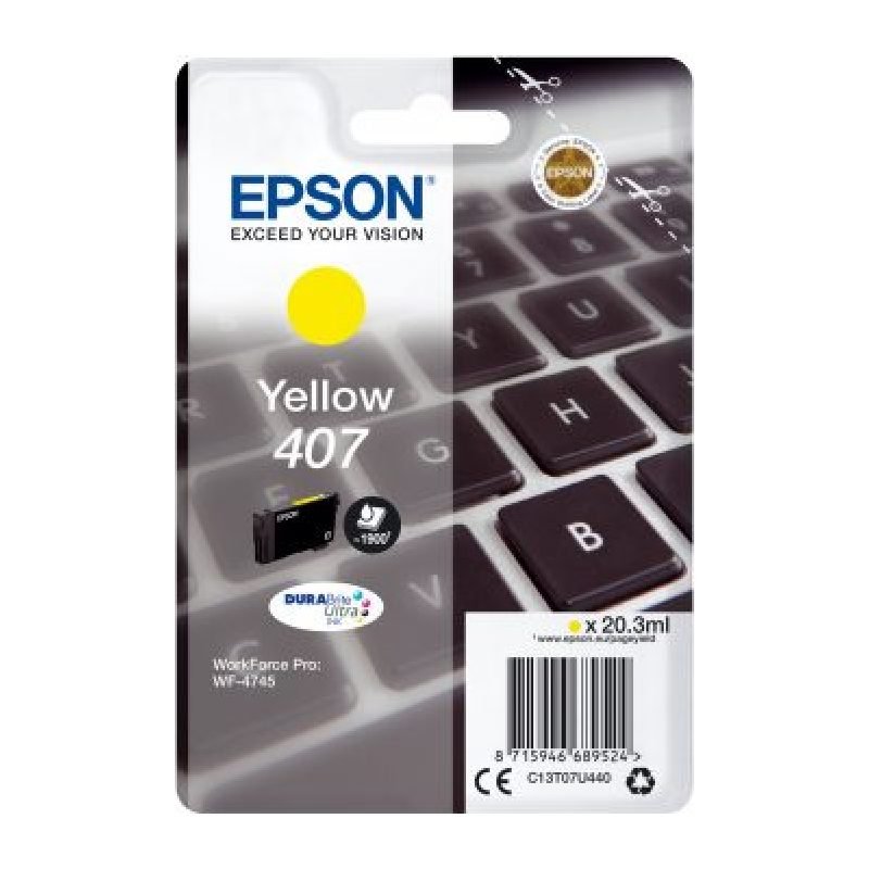Epson WF-4745 C13T07U440 Sarı Yüksek Kapasiteli Mürekkep Kartuşu