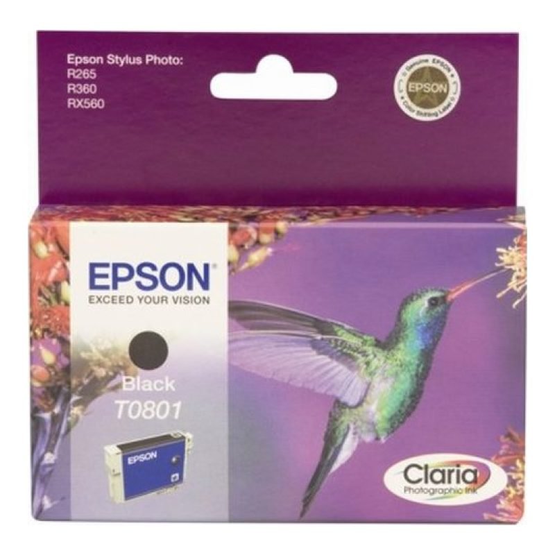 Epson T0801 C13T080140 Siyah Mürekkep Kartuşu — görsel 3