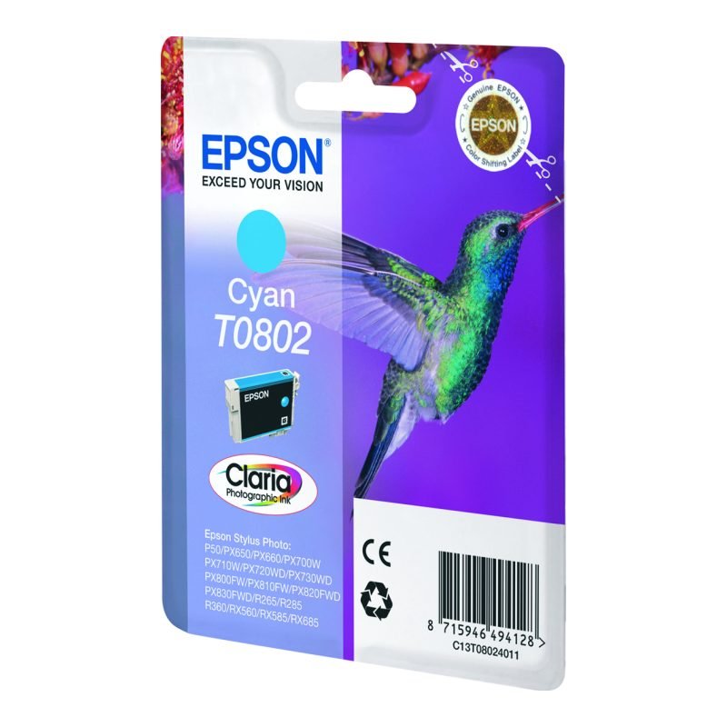 Epson T0802 C13T08024011 Mavi Mürekkep Kartuşu