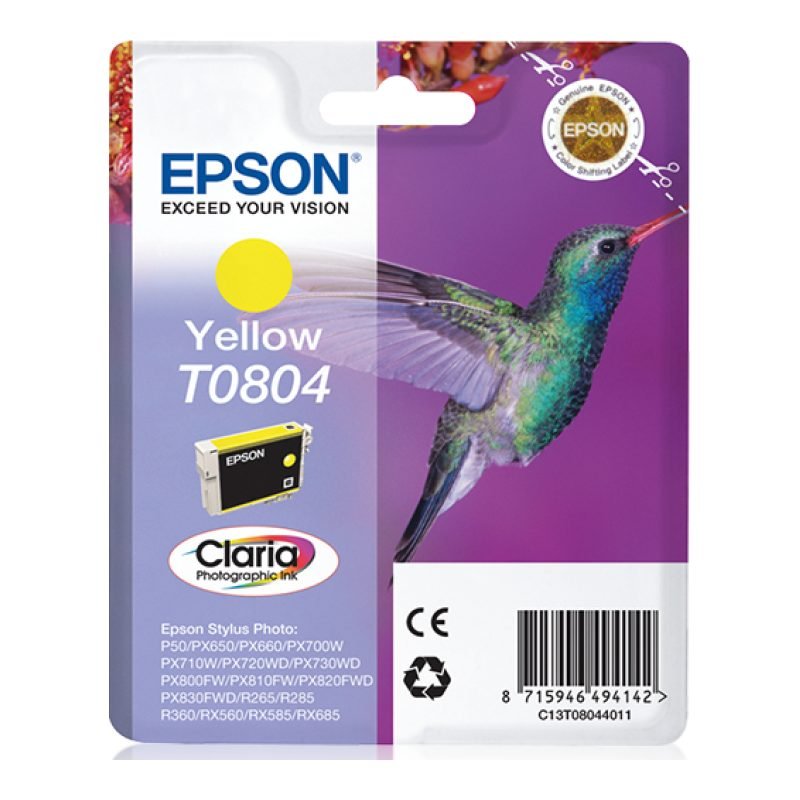 Epson T0804 C13T08044021 Sarı Mürekkep Kartuşu