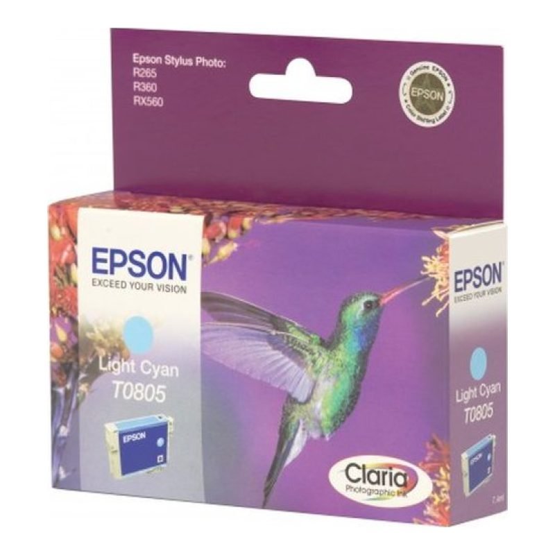 Epson T0805 C13T080540 Açık Mavi Mürekkep Kartuşu — görsel 3