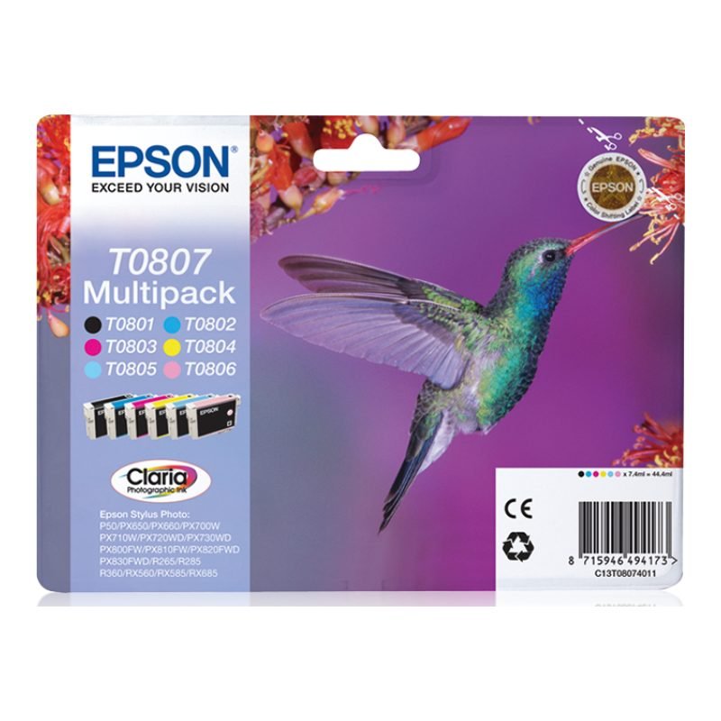 Epson T0807 C13T08074021 Üç Renkli Mürekkep Kartuşu