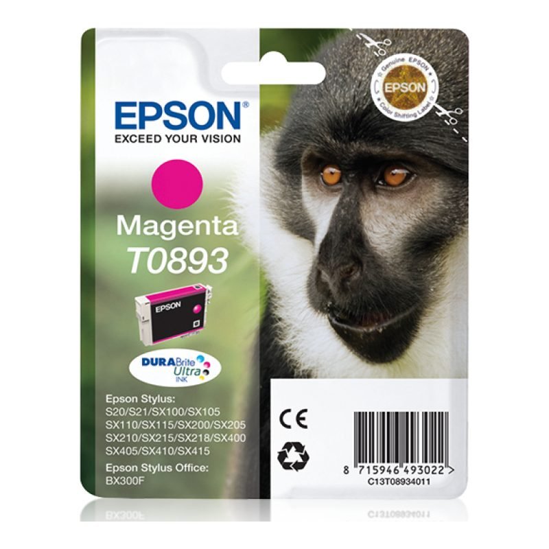 Epson T0893 C13T08934021 Kırmızı Mürekkep Kartuşu