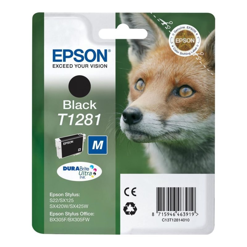 Epson T1281 C13T12814011 Siyah Mürekkep Kartuşu