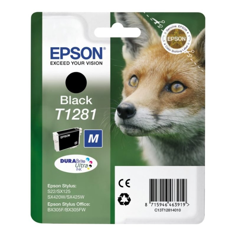 Epson T1281 C13T12814020 Siyah Mürekkep Kartuşu