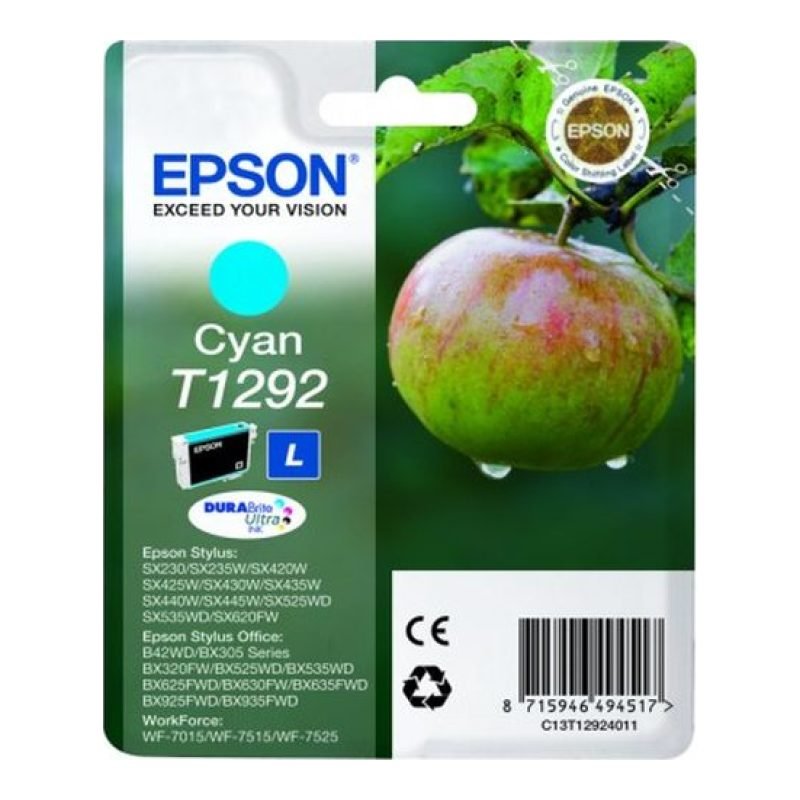 Epson T1292 C13T12924011 Mavi Mürekkep Kartuşu — görsel 2