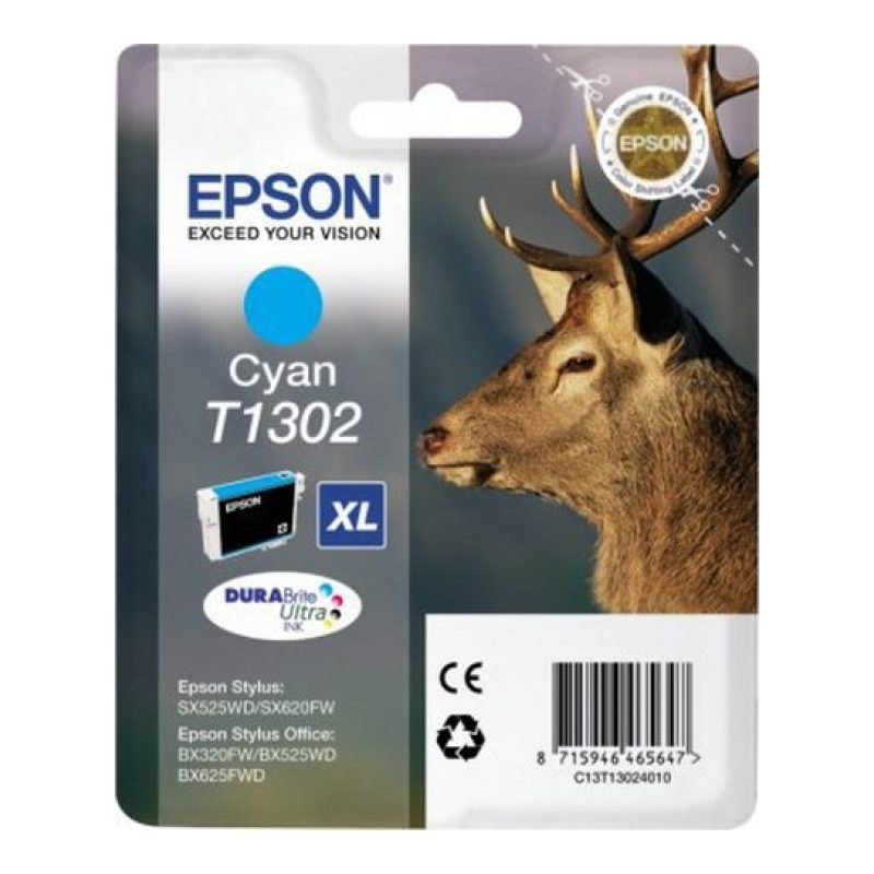 Epson T1302 C13T13024020 Mavi Mürekkep Kartuşu — görsel 2