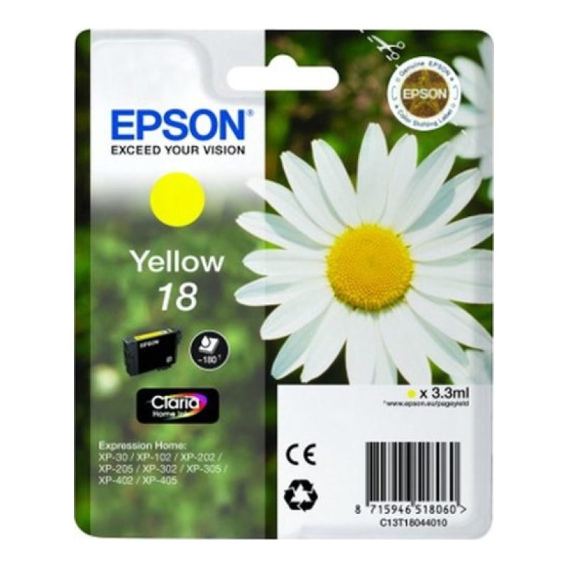 Epson C13T18044020 Sarı Mürekkep Kartuşu