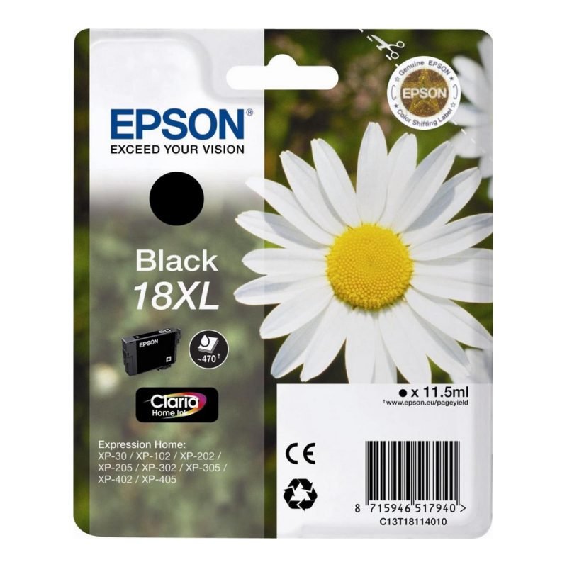 Epson C13T18114020 Siyah Mürekkep Kartuşu