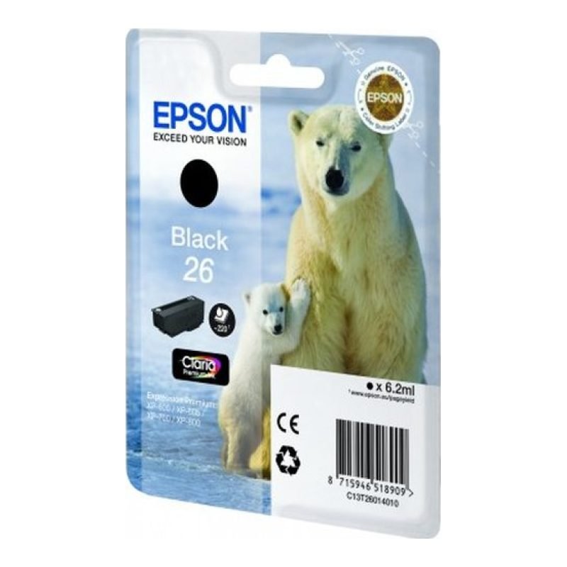 Epson 26 C13T26014020 Siyah Mürekkep Kartuşu