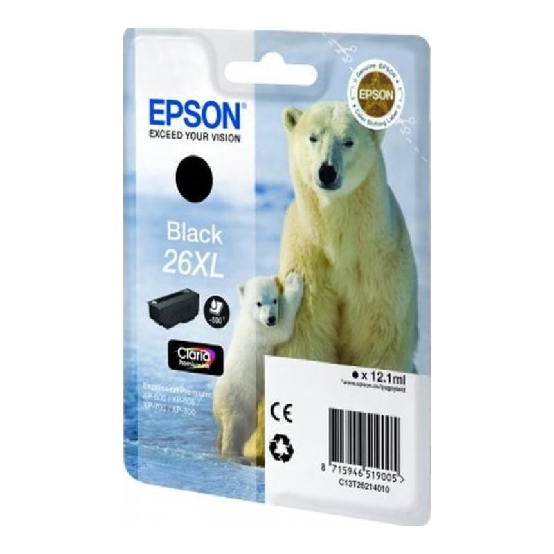 Epson 26XL C13T26214020 Siyah Mürekkep Kartuşu — görsel 2