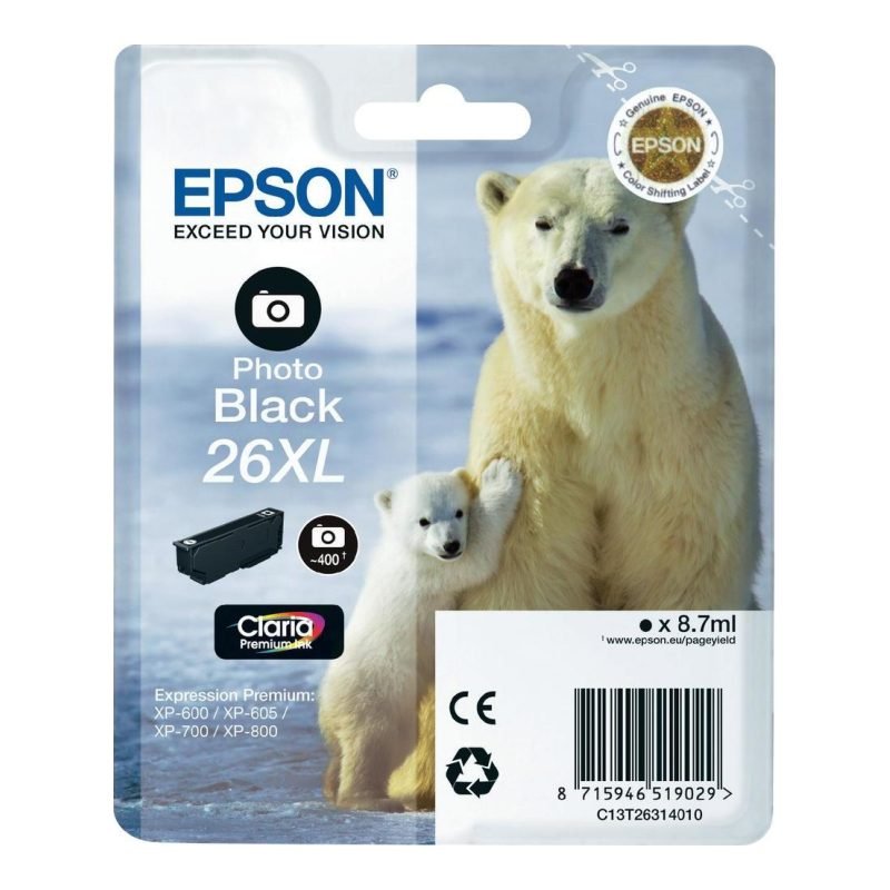Epson 26XL C13T26314020 Foto Siyah Mürekkep Kartuşu