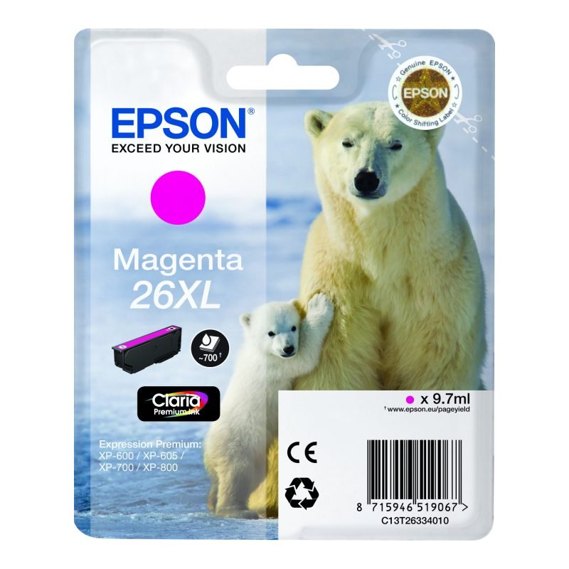 Epson 26XL C13T26334010 Kırmızı Mürekkep Kartuşu