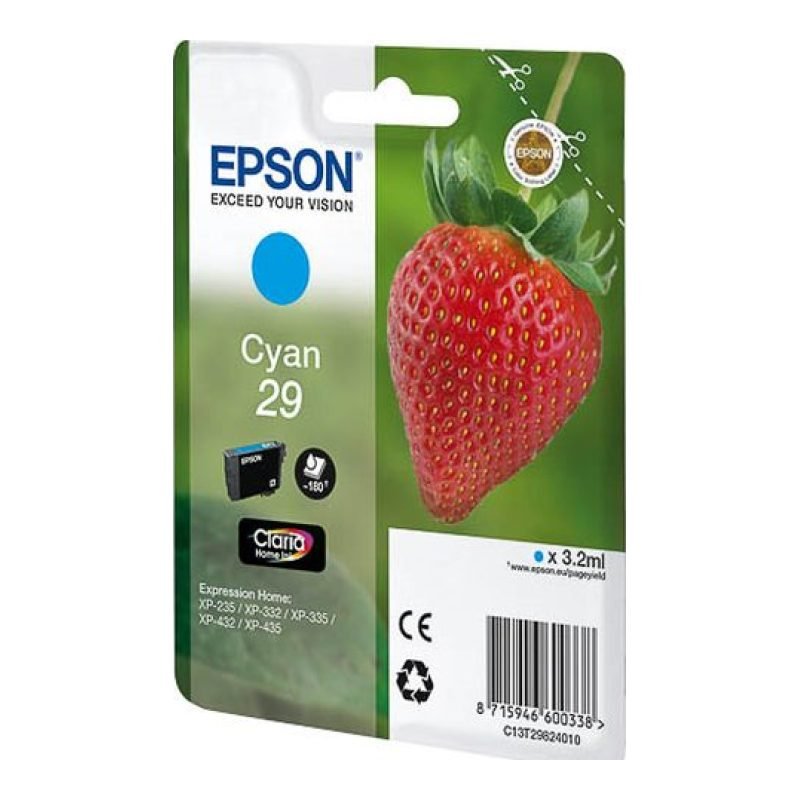 Epson 29 C C13T29824010 Mavi Mürekkep Kartuşu