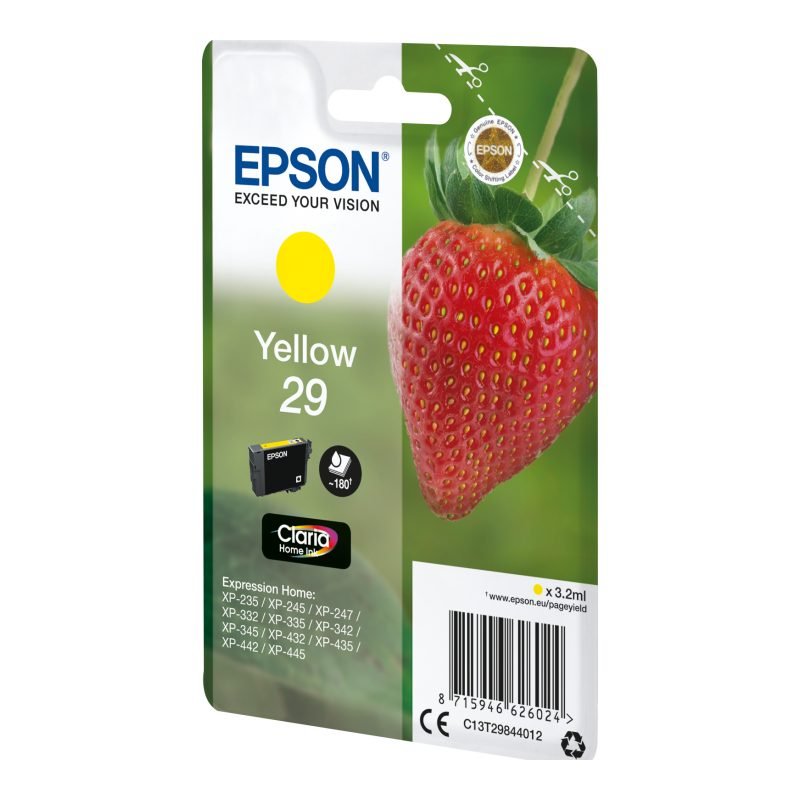 Epson C13T29844012 Sarı Mürekkep Kartuşu
