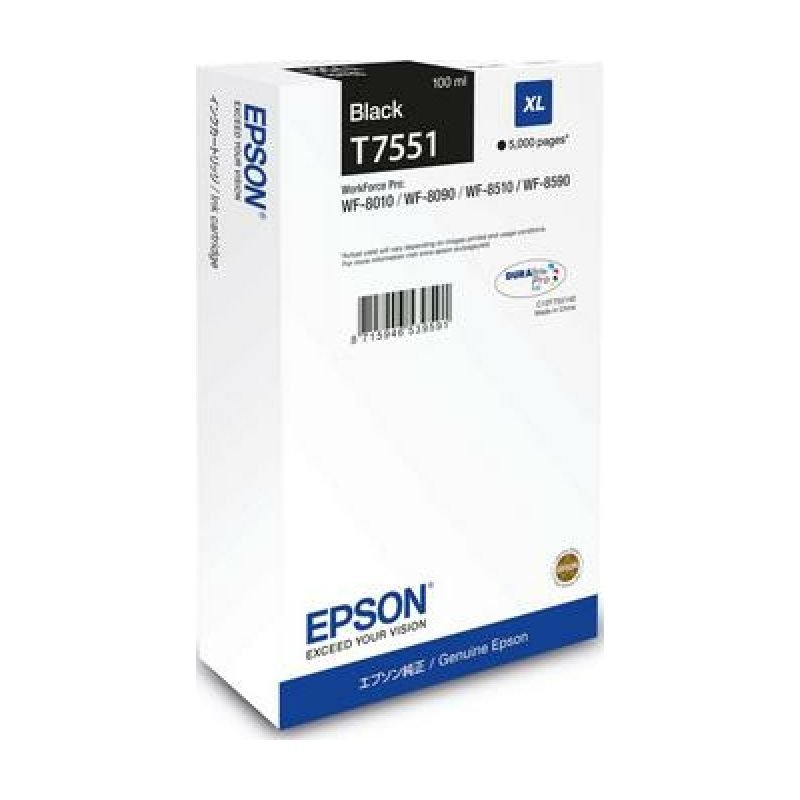 Epson C13T75514N Siyah Mürekkep Kartuşu