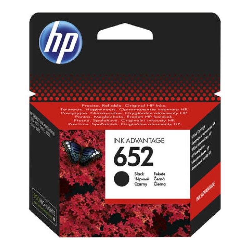 HP 652 F6V25AE Siyah Mürekkep Kartuşu