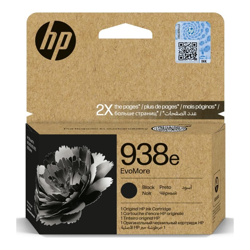 HP 938e 4S6Y2PE Siyah Yüksek Kapasiteli Mürekkep Kartuşu
