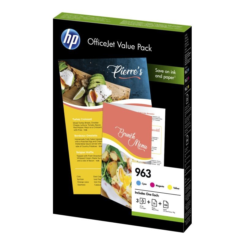 HP 963 Ofis Avantaj Paketi 6JR42AE Üç Renkli Mürekkep Kartuşu