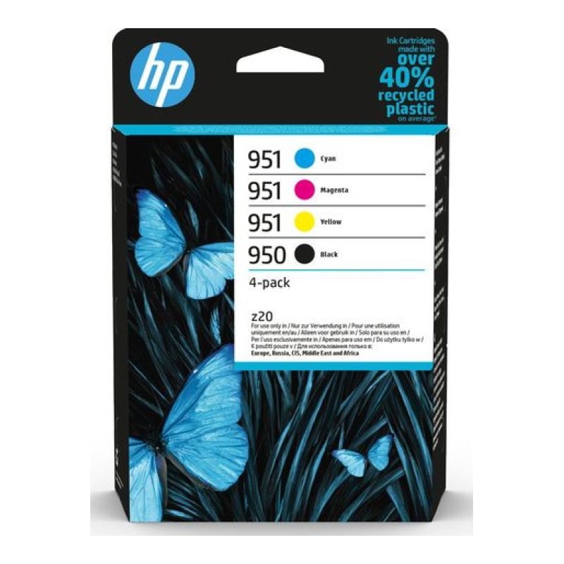 HP 950 Siyah/951 Camgöbeği/Macenta/Sarı 4'lü paket Kartuşları 6ZC65AE Üç Renkli Mürekkep Kartuşu