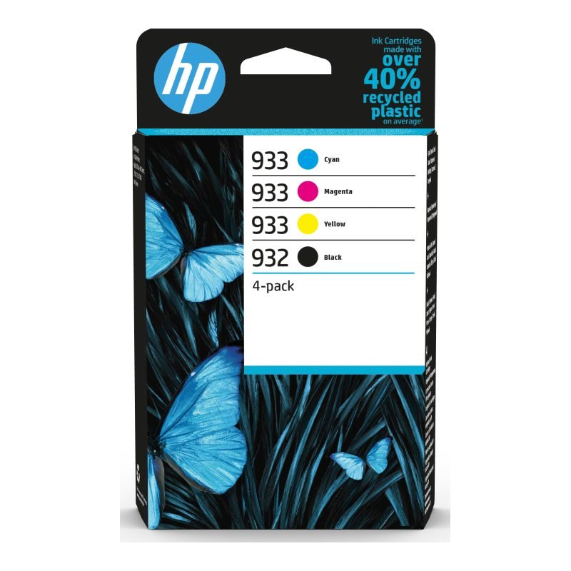 HP 932 Siyah/933 Camgöbeği/Macenta/Sarı 4'lü paket Mürekkepler 6ZC71AE Üç Renkli Mürekkep Kartuşu