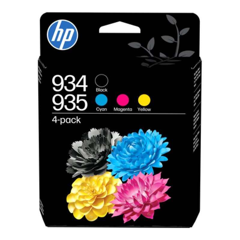 HP 934 Siyah/935 Camgöbeği/Macenta/Sarı 4'lü Paket Kartuşlar 6ZC72AE Üç Renkli Mürekkep Kartuşu