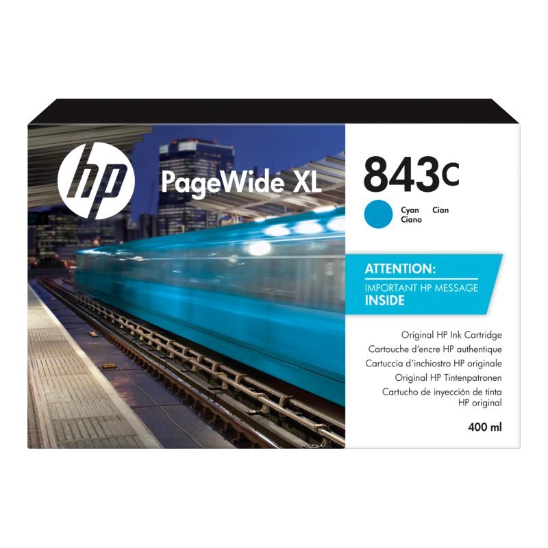 HP 843C 400 ml C1Q66A Mavi Yüksek Kapasiteli Mürekkep Kartuşu
